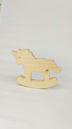 Unicornio balancín de madera