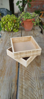 Caja de madera, detalle