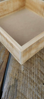 Caja de madera, vista superior