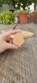 Puzzle de madera recuperada con siluetas de otoño