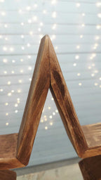Estrellas de madera reciclada, detalle